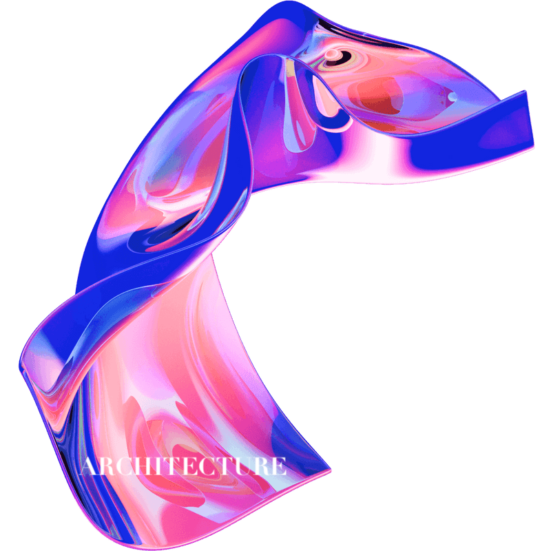 glass 3d abstract shape